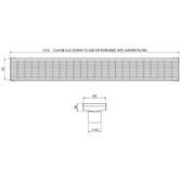 Phoenix Tapware Phoenix V 75mm Stainless Steel Linear Shower Grate Kit with 45mm Outlet