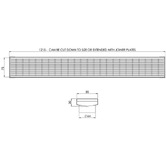 Phoenix Tapware Phoenix V 75mm Stainless Steel Linear Shower Grate Kit with with 65mm Outlet