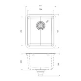 Phoenix Tapware 2000 Series 410mm Single Stainless Steel Kitchen Sink