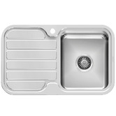 Phoenix Tapware 1000 Series Single Topmount Kitchen Sink with Drainer