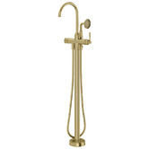 Phoenix Tapware Cromford Floor Mounted Bath Mixer with Hand-Held Shower