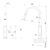Phoenix Tapware Nuage Gooseneck Pull Out Kitchen Sink Mixer