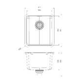 Phoenix Tapware 2000 Series 410mm Single Stainless Steel Laundry Sink