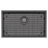 Phoenix Tapware 4000 Series 700mm Brushed Carbon Single Kitchen Sink with Grid