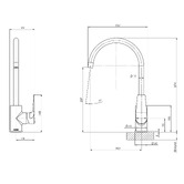 Phoenix Tapware Arlo Gooseneck Sink Mixer With Paddle Lever