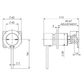 Phoenix Tapware Vivid Slimline Shower/Bath Wall Mixer
