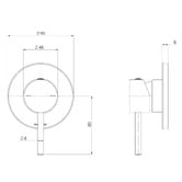 Phoenix Tapware Pina Shower/Bath Wall Mixer 90mm Backplate Trim Kit Only