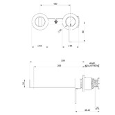 Phoenix Tapware Lexi MKII 200mm Basin Wall Mixer Set