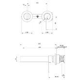 Phoenix Tapware Lexi MKII 200mm Bath Wall Mixer Set
