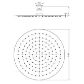 Phoenix Tapware Vivid Slimline 300mm Round Stainless Steel Shower Head