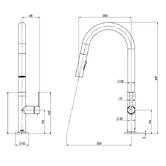 Phoenix Tapware Lexi MKII Gooseneck Pull Out Kitchen Sink Mixer