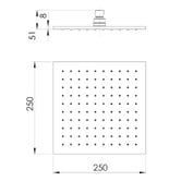 Phoenix Tapware Lexi 200mm Chrome Square Shower Head