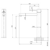 Phoenix Tapware Vivid Slimline 185mm Vessel Basin Mixer
