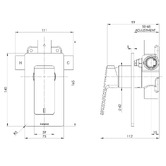 Phoenix Tapware Enviro316 Stainless Steel Shower/Bath Wall Mixer