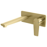 Phoenix Tapware Arlo 205mm Brushed Gold Bath/Basin Wall Mixer Set Trim Kit Only