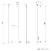 Phoenix Tapware Phoenix 800mm Round Heated Vertical Towel Bars