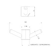 Phoenix Tapware Phoenix Round Vertical Towel Bar Hook