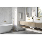 Phoenix Tapware Vivid Slimline Oval Wall Basin Mixer Set