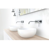 Phoenix Tapware Vivid Slimline 180mm Bath/Basin Wall Mixer Set