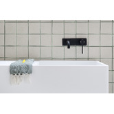 Phoenix Tapware Vivid Slimline 180mm Bath/Basin Wall Mixer Set