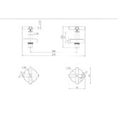 Phoenix Tapware Ivy 100mm Shower with Retrofit Cross Handle Taps &amp; Spout Package