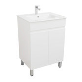 Nueva Bathware Bianca 600mm Floor Standing Ceramic Top Vanity with Basin