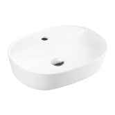 Nueva Bathware 500mm x 380mm Evea Oval Counter Top Ceramic Basin with Tap Landing