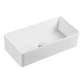 NuevaBathware Qtro Rectangular Counter Top Ceramic Basin | Temple & Webster