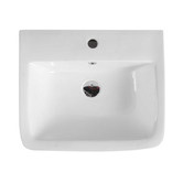 Nueva Bathware Zento 530mm Ceramic Wall-Hung Semi Pedestal Basin