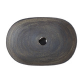 Nueva Bathware Vale 580mm Natural Oak Stain Oval Ceramic Basin