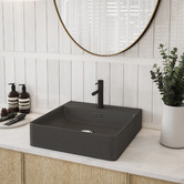 Nueva Bathware Nueva 420mm Square Ceramic Wall Hung/Countertop Basin With Tap Landing
