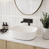 Nueva Bathware Evea Round-Edge Rectangular Ceramic Basin