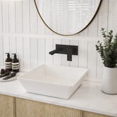 Nueva Bathware Nueva 410mm Open Square Counter Top Ceramic Basin