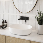 Nueva Bathware Evea 485mm Pill-Shape Counter Top Ceramic Basin