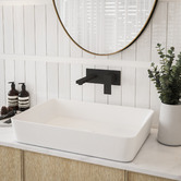 Nueva Bathware Qtro Rectangular Counter Top Ceramic Basin