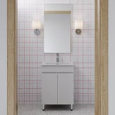 Nueva Bathware Bianca 600mm Freestanding Ceramic Top Vanity with Basin