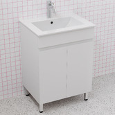 Nueva Bathware Bianca 600mm Floor Standing Ceramic Top Vanity with Basin