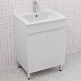 Nueva Bathware Bianca 600mm Freestanding Ceramic Top Vanity with Basin