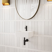Nueva Bathware Nueva 290mm Rectangular Ceramic Wall-Hung Basin