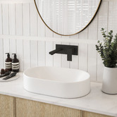 Nueva Bathware Evea 500mm Pill Ceramic Basin &amp; Waste Set