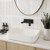 Nueva Bathware Qtro Rectangular Counter Top Ceramic Basin