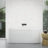 Nueva Bathware Buillion Back-to-Wall Acrylic Thin Edge Bath
