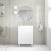 Nueva Bathware Bianca 600mm Freestanding Ceramic Top Vanity with Basin