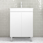 Nueva Bathware Bianca 600mm Floor Standing Ceramic Top Vanity with Basin