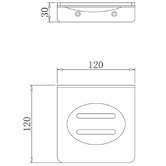 Nueva Bathware Perry Steel Soap Dish Holder