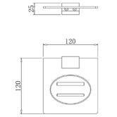 Nueva Bathware Yin Steel Soap Dish Holder