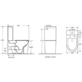 Nueva Bathware Myles Overheight Quiet Flush Back to Wall Toilet Suite