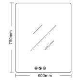 Nueva Bathware Nueva Rectangle LED Mirror