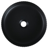 Nueva Bathware Jade 360mm Matte Black Ceramic Round Above Counter Basin