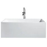 Nueva Bathware Hans 1400mm Gloss White Rectangle Acrylic Freestanding Bath